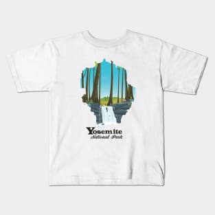 Yosemite National Park Travel map Kids T-Shirt